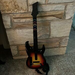 Wireless Guitar Controller for Video Games - Black and Brown